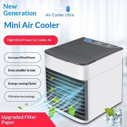 USB Air Cooler & Humidifier – Silent Desktop Fan