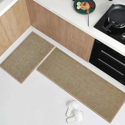 Non-Slip Washable Kitchen Rug – Faux Sisal Runner