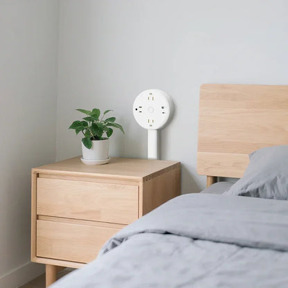 Rotating Power Socket Extender – 180° Adjustable Wall Plug