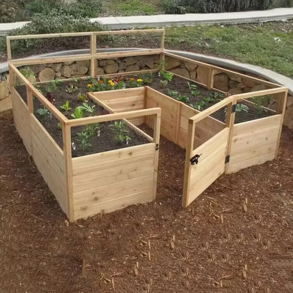 Wooden Garden Planter Box – Raised Flower & Herb Bed