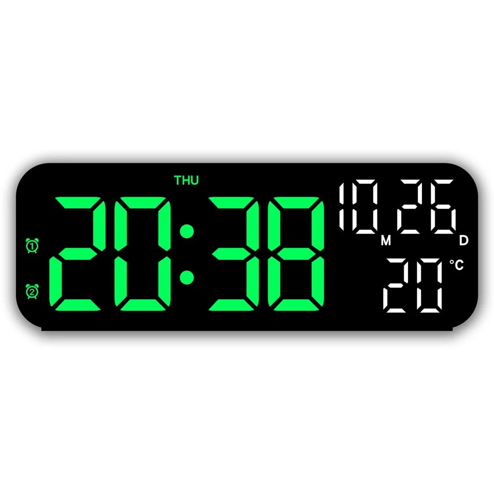 Smart LED Alarm Clock with Temperature & Voice Control