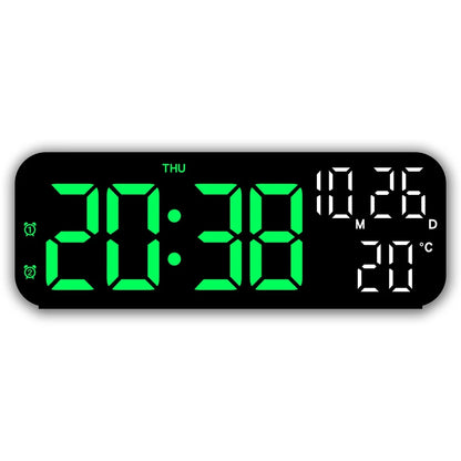 Smart LED Alarm Clock with Temperature & Voice Control
