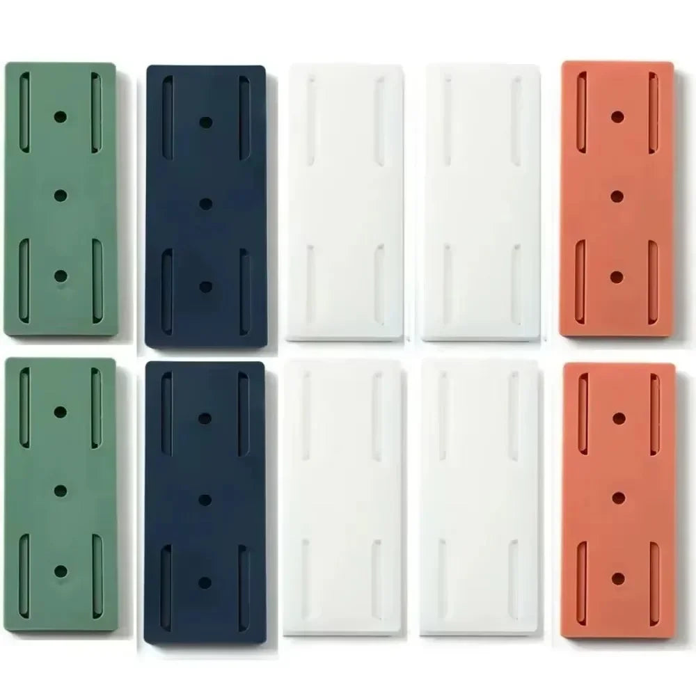 Wall-Mounted Power Strip & Cable Organizer – Self-Adhesive Plug Holder