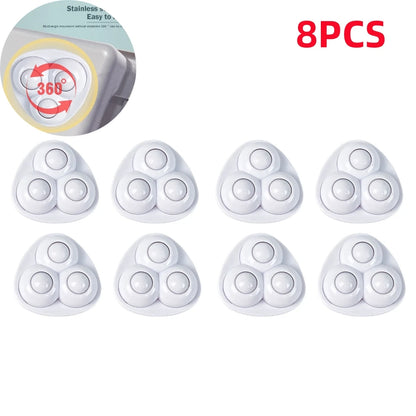 360° Self-Adhesive Mini Caster Wheels for Furniture (4 / 8 PCS)