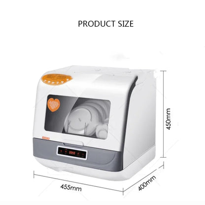 Compact Smart Countertop Dishwasher with Auto Drying (4–6 Place Settings)