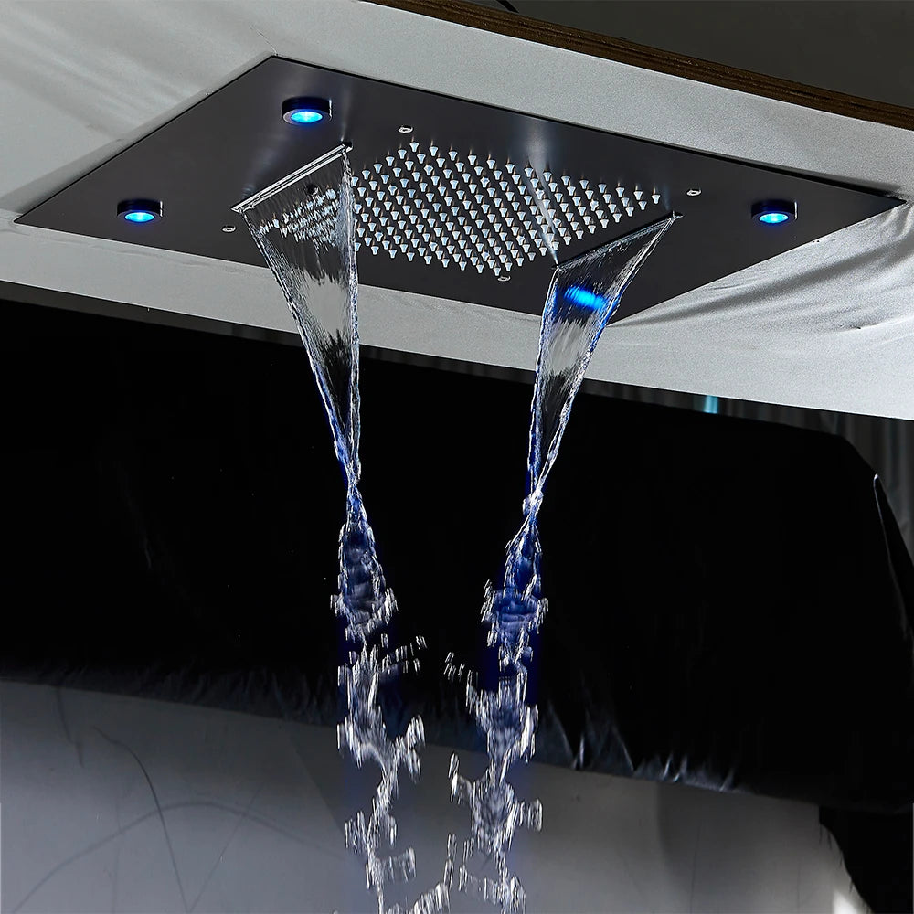 LED Digital Rainfall Shower System with Handheld