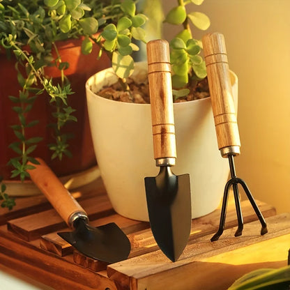 Mini Garden Tool Set – Rake, Trowel & Shovel