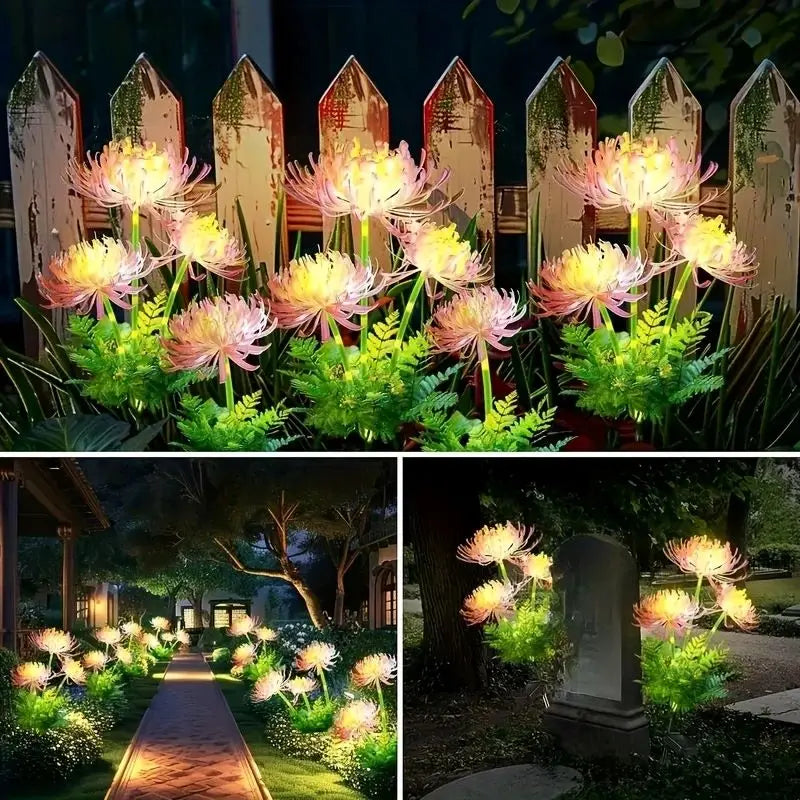 Solar Garden Lights – 3 Realistic Flowers for Yard & Lawn