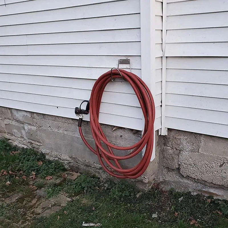 Heavy-Duty Stainless Steel Hose Holder – Wall Mount Garden Organizer