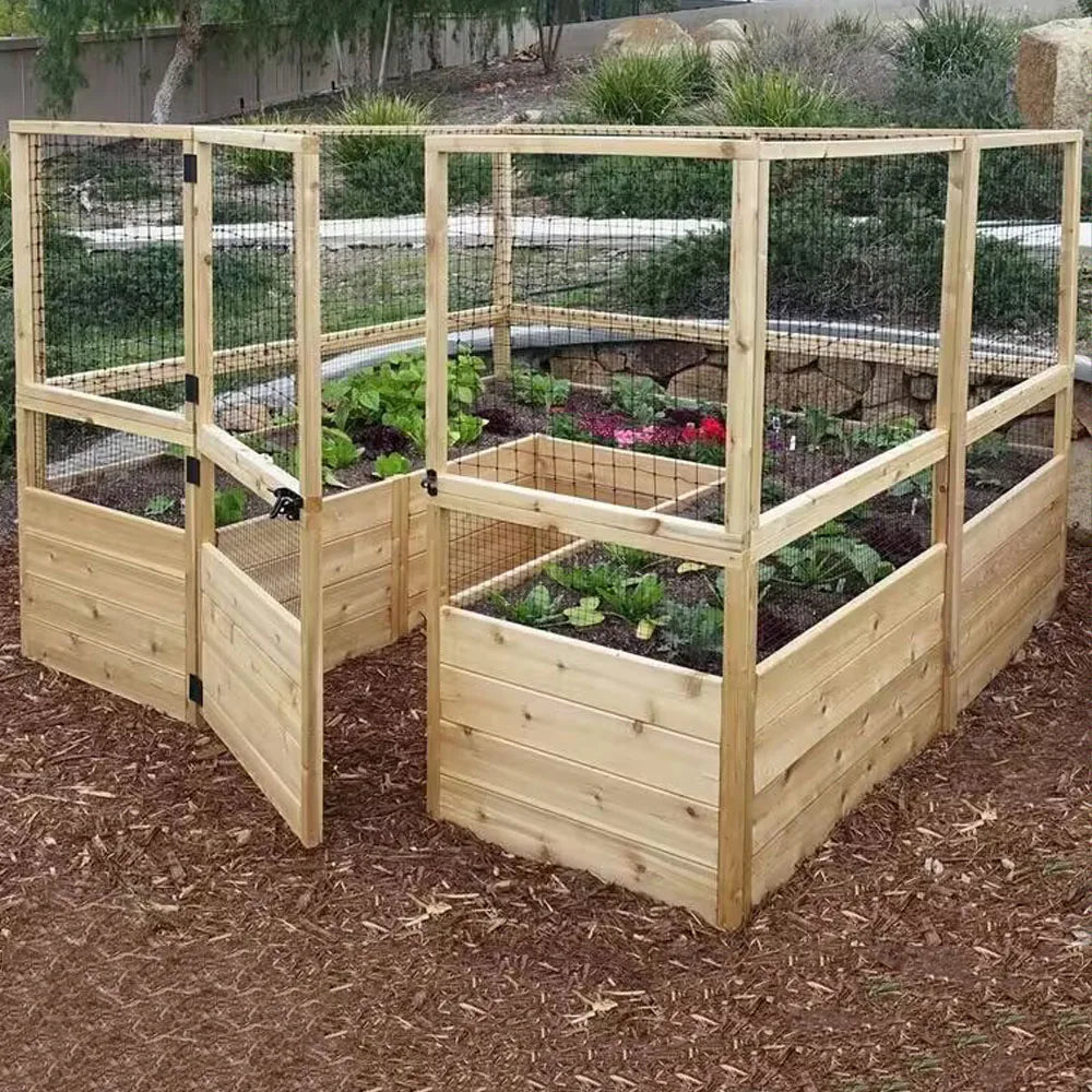 Wooden Garden Planter Box – Raised Flower & Herb Bed