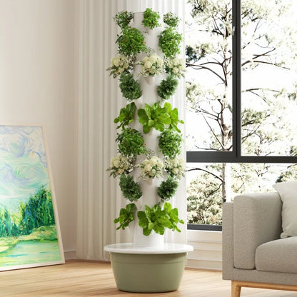 Hydroponic Vertical Garden Tower – Timed Plant Planter