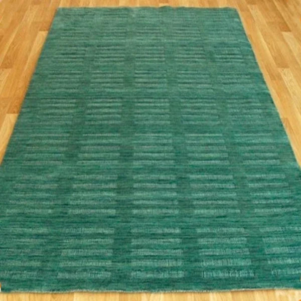 Green 8x10 Wool Rug – Soft Hand Tufted Carpet