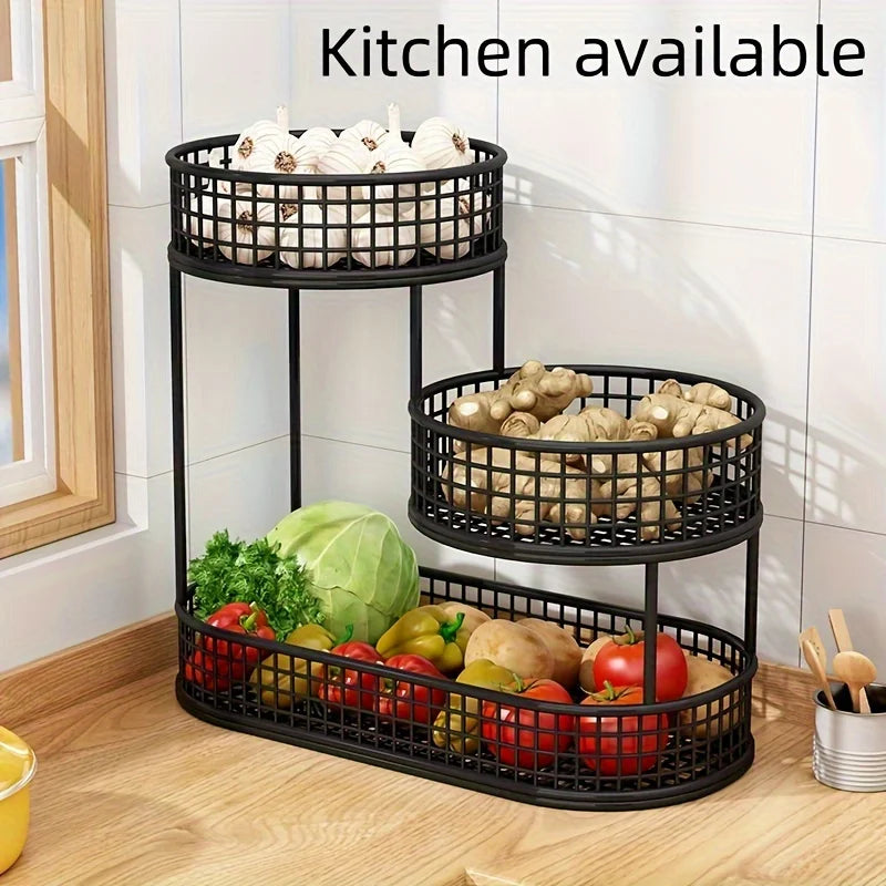 3-Tier Stainless Steel Fruit Basket