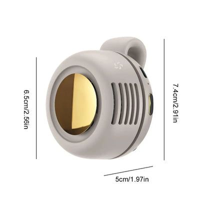 Clip-On Bladeless Mini Fan USB Rechargeable 3-Speed Fan