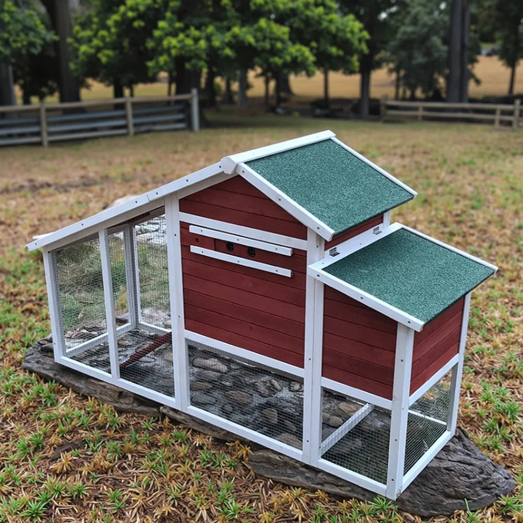 Extra Large Wooden Chicken Coop – Rainproof Outdoor Poultry Cage