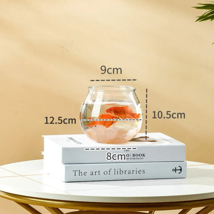 Clear Round Fish Tank – Durable Lightweight Aquarium for Home & Office