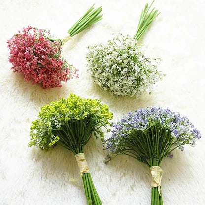 Gypsophila Baby’s Breath Artificial Bouquet – 16 Stems Decor Flowers