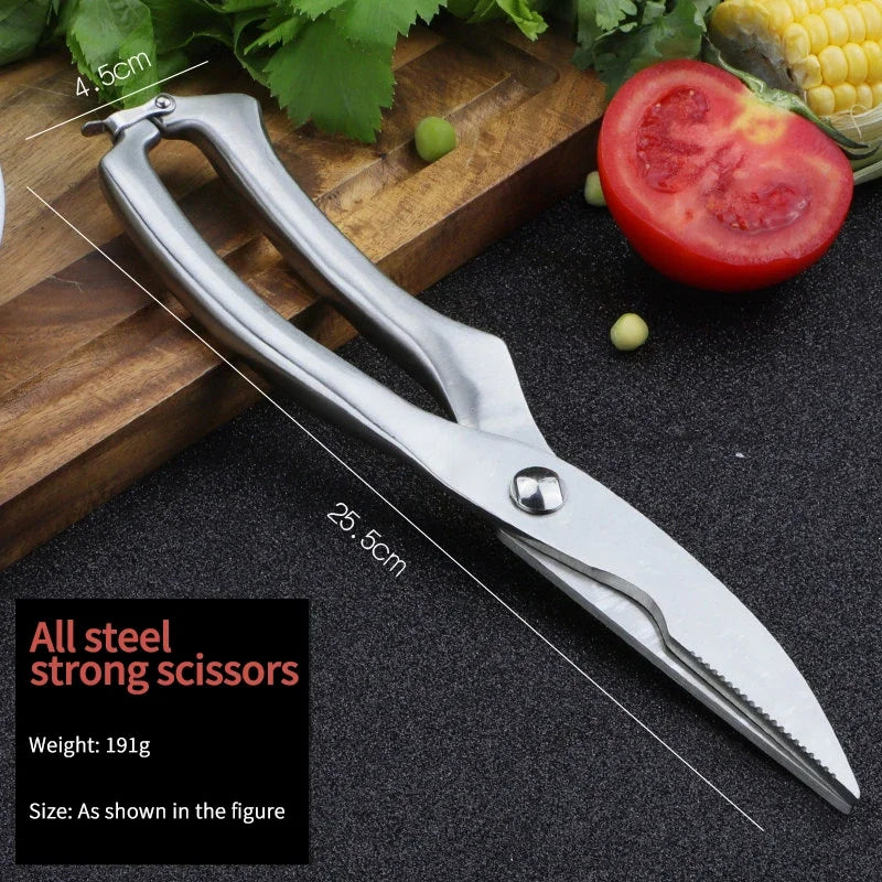 Sharp Stainless Steel Kitchen Scissors – Multi-Purpose Cooking Tool