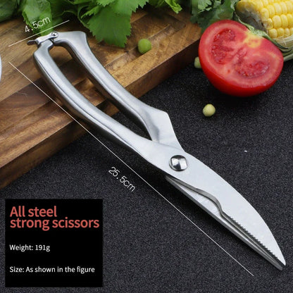 Sharp Stainless Steel Kitchen Scissors – Multi-Purpose Cooking Tool
