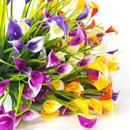 33cm Artificial Calla Lily Bouquet – Silk Flowers for Home & Wedding