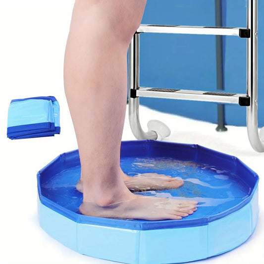 Portable Folding Foot Rinse Bucket for Pool & Outdoor Use