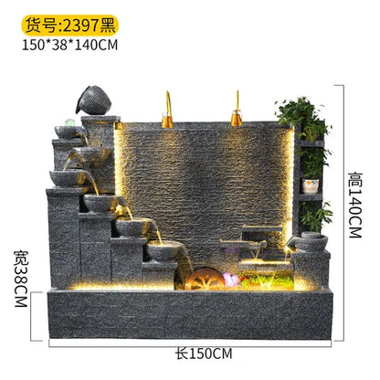 Modern Indoor Water Fountain Wall – Luxury Waterfall Decor
