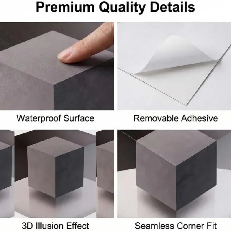 3D Optical Illusion Wall Sticker – Set of 3