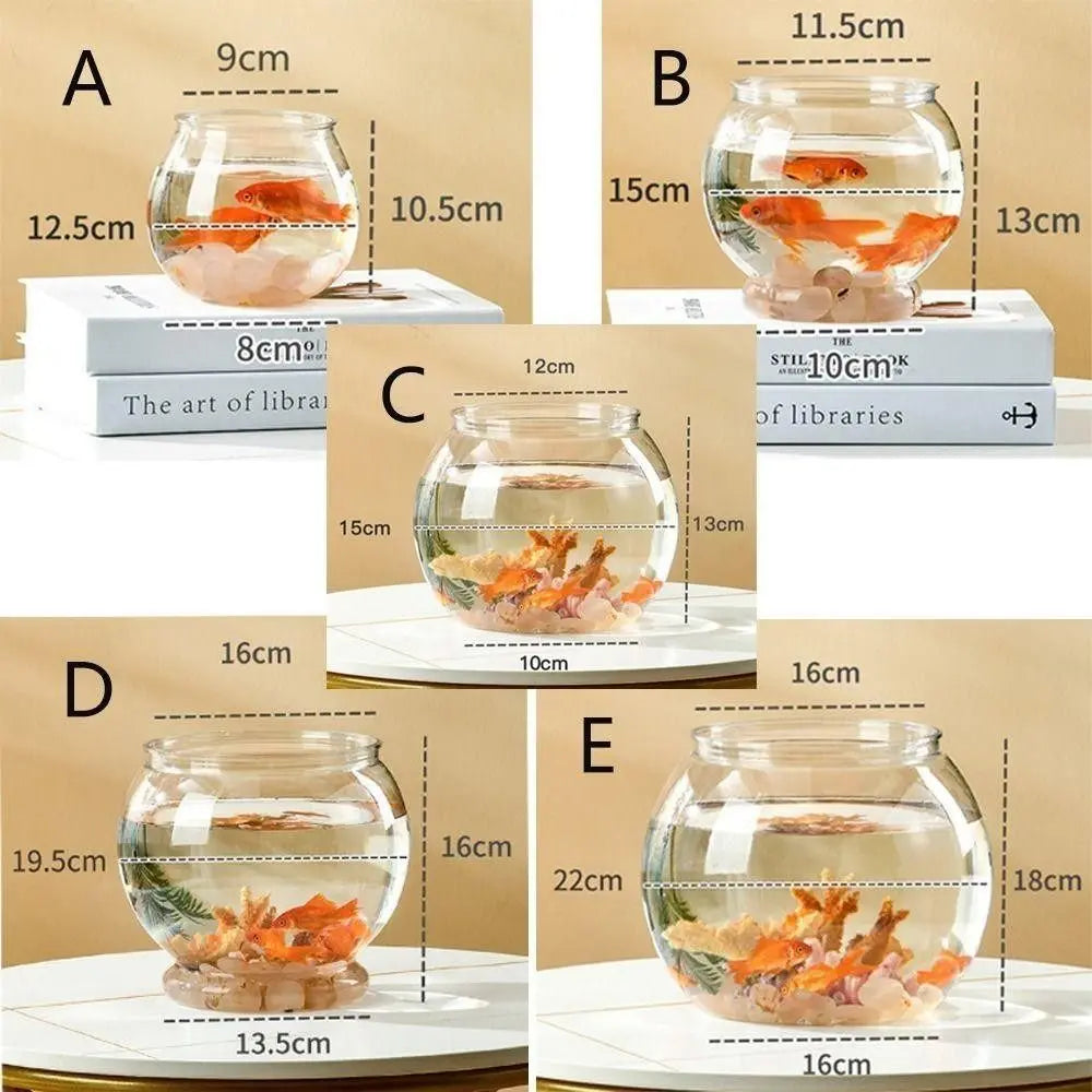 Clear Round Fish Tank – Durable Lightweight Aquarium for Home & Office