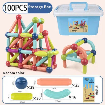 Magnetic Building Blocks Set – STEM Educational Construction Toy for Kids