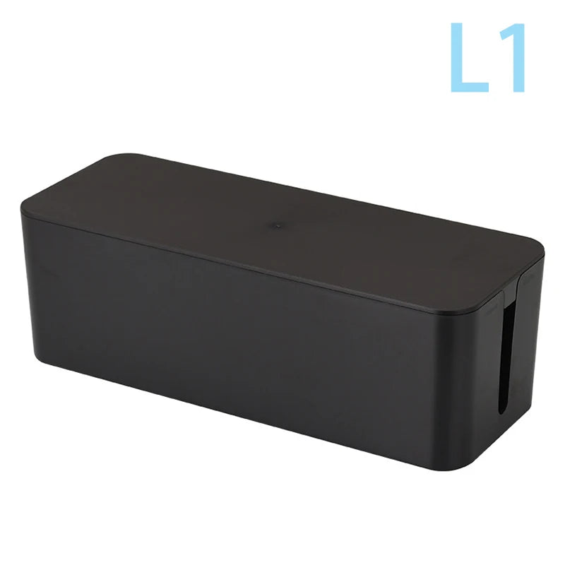 Cable Management Box – Wire & Power Strip Organizer Case