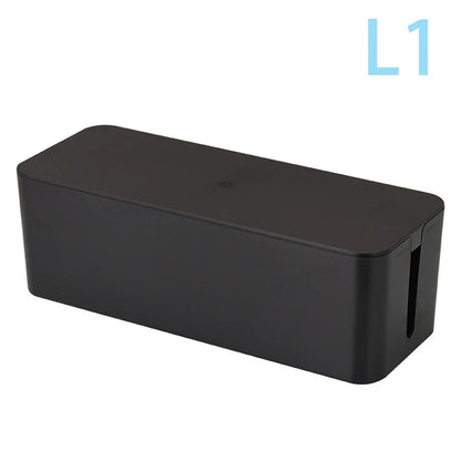 Cable Management Box – Wire & Power Strip Organizer Case