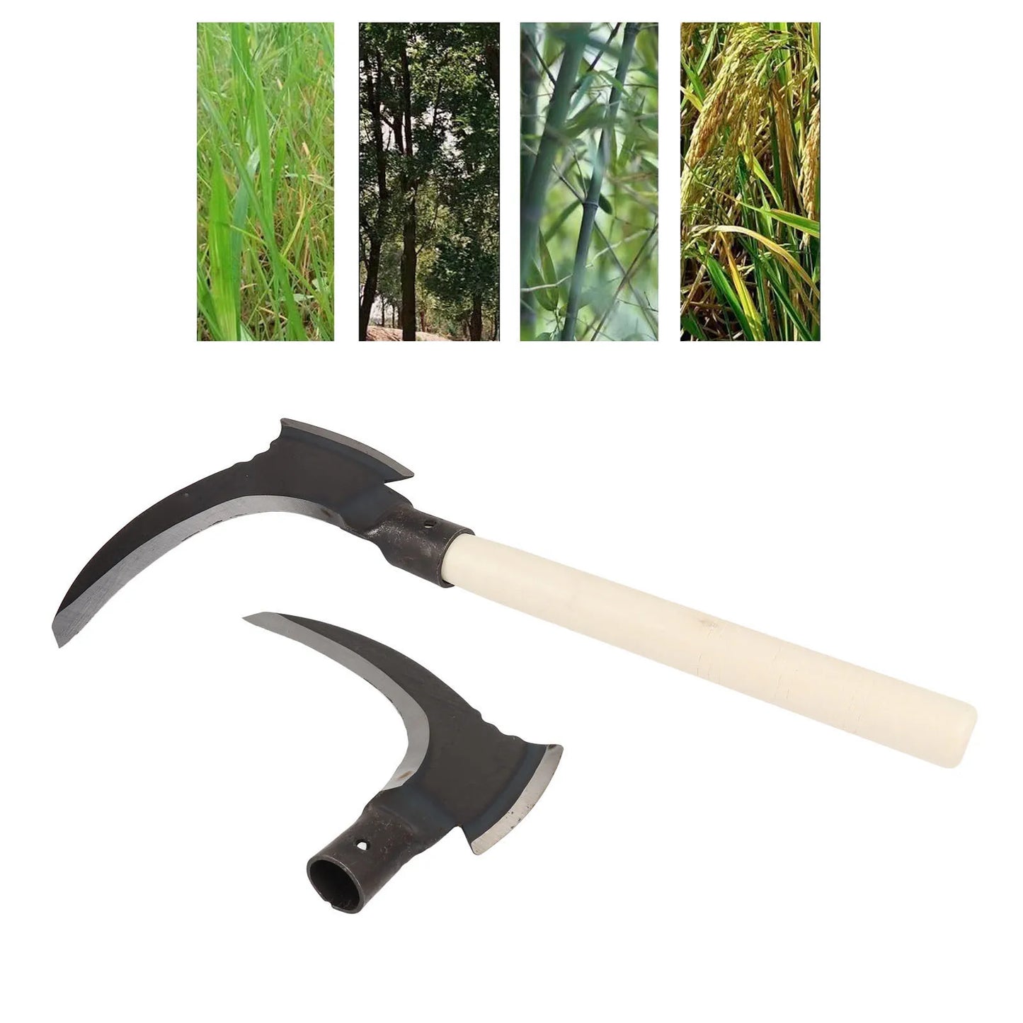 Heavy Duty Double Sickle – High Manganese Steel Gardening & Farming Tool