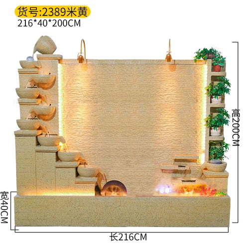 Modern Indoor Water Fountain Wall – Luxury Waterfall Decor