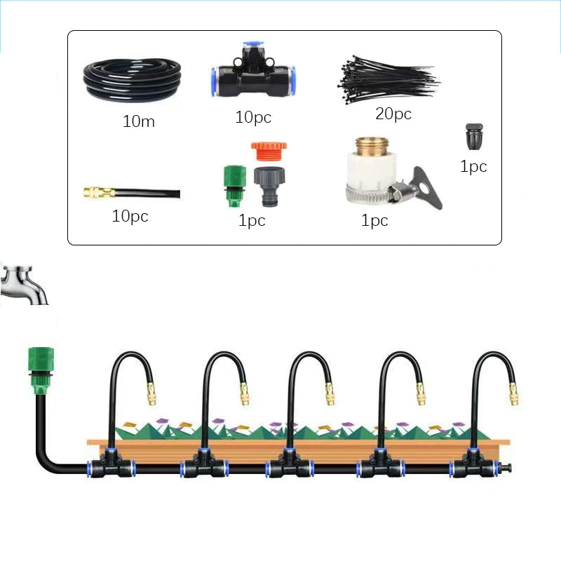 Automatic Garden Sprinkler Kit with Copper Nozzle