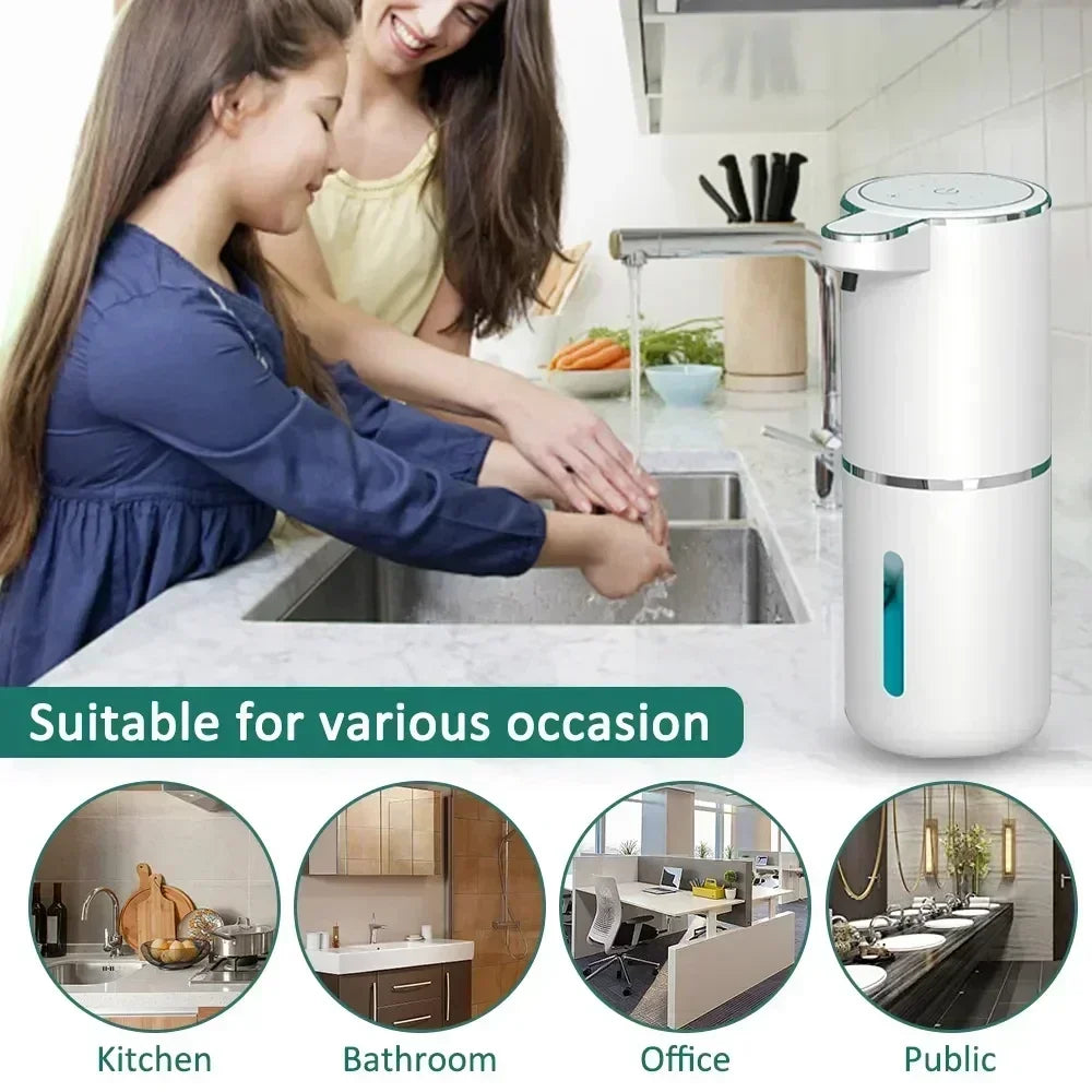380ml Touchless Foam Soap Dispenser – USB Rechargeable