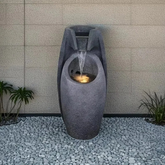 Modern LED Waterfall Fountain – Indoor & Outdoor Relaxing Decor with Pump