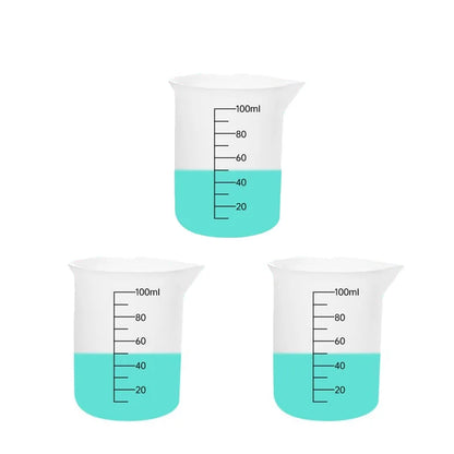 Silicone Measuring Cups 3PCS – 100ml for Resin & Crafts