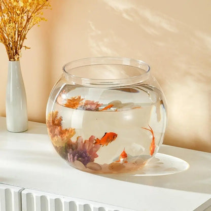 Clear Round Fish Tank – Durable Lightweight Aquarium for Home & Office