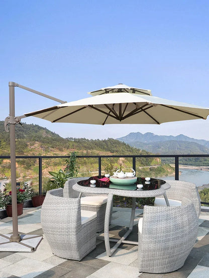 Modern Rattan Outdoor Chair & Table Set