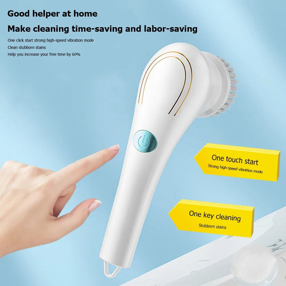 5-in-1 Electric Cleaning Brush Rechargeable Scrubber