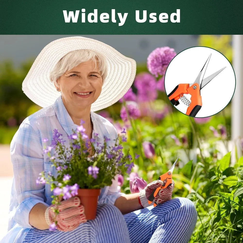 3-Piece Garden Scissors Set – Stainless Steel Pruning Tools