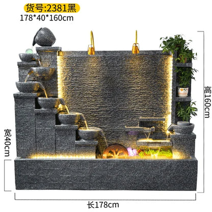 Modern Indoor Water Fountain Wall – Luxury Waterfall Decor