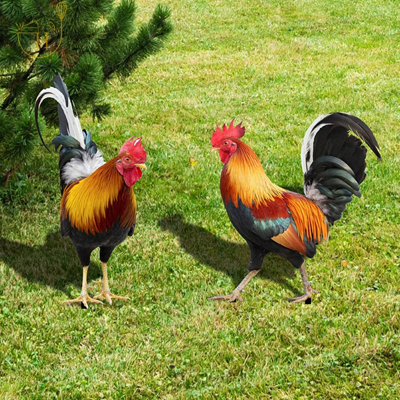 Rooster Garden Statue – Outdoor Chicken Yard Decor