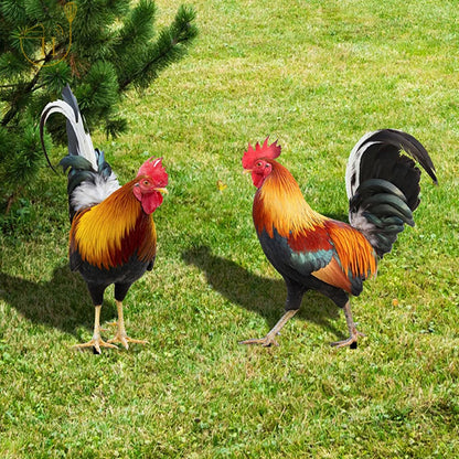 Rooster Garden Statue – Outdoor Chicken Yard Decor