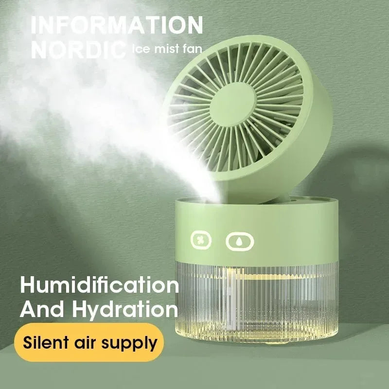 Portable Mini Mist Cooling Fan with LED Light