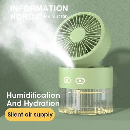 Portable Mini Mist Cooling Fan with LED Light