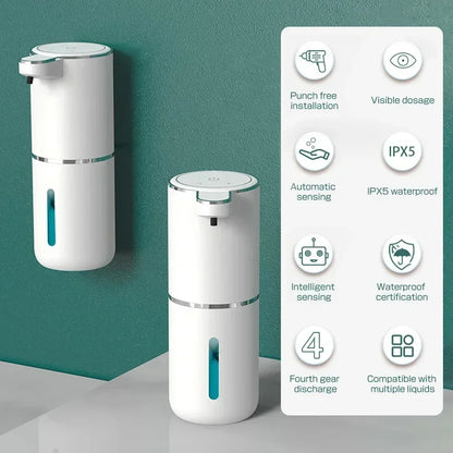 380ml Touchless Foam Soap Dispenser – USB Rechargeable