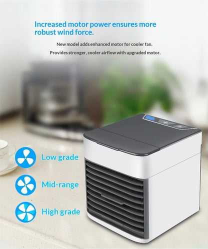 USB Air Cooler & Humidifier – Silent Desktop Fan