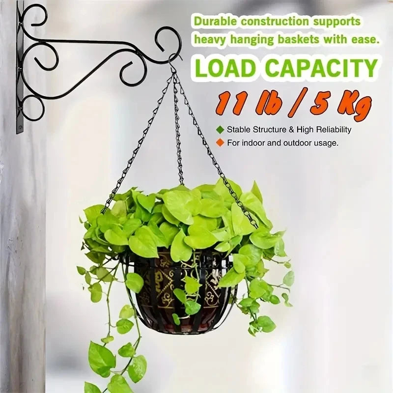 Metal Swivel Plant Hook – Hanging Flower Pot Bracket for Home & Garden