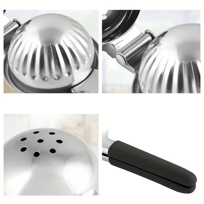Stainless Steel Lemon & Citrus Juicer with Silicone Handle
